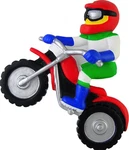 Dirt Bike Racer Personalized Christmas Tree Ornament. Fixed Price $24.95.