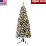 100 Led Pre-lit 5 Foot Artificial Christmas Tree Decoration Floaked 60"H Xmas. Fixed Price $129.40.