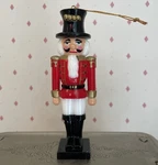 Vintage Soldier Nutcracker Christmas Ornament Top Hat Durable Molded Plastic Fun. Fixed Price $12.00.