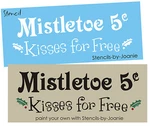 Seasonal Holiday Stencil Mistletoe Kisses Free Christmas Holly Prim Diy Signs. Fixed Price $11.95.