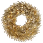 Vickerman 60" Fir Dura-lit Led Artificial Christmas Wreath In Champagne Gold. Fixed Price $292.45.