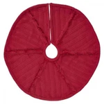 Classic Christmas Red 21" Mini Tree Skirt Reverse Seam With Cable Weave. Fixed Price $7.58.