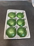 Hobby Lobby Green Glass Fillable Disc Craft Ornaments 2.625 In Christmas 2016. Fixed Price $9.99.