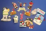 Christmas Ornaments Lot Of 14 Plus Snowman Golfer Russ (800). Fixed Price $30.00.