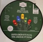 New 240-COUNT Led Dome Christmas Lights, Multicolor, 47', Holiday Time. Fixed Price $29.98.