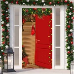 Oude Hower Cute Christmas Door Cover Decorations Red. Fixed Price $14.76.