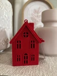 Wondershop Target Christmas Ornament Red Cottage Townhouse Flocked Velvet. Fixed Price $9.00.