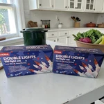 Noma 87680 Double Lights 100 Set July 4TH Color Red Clear Blue White 35.3FT X2. Fixed Price $44.09.