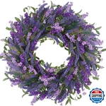 Lokeisna Purple Lavender Door Wreath, 24 Inch Summer Wreaths For Front Outs. Fixed Price $62.39.