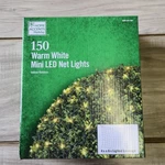 Home Accent Holiday 150 Warm White Mini Led Net Lights Christmas 4'X6 Ft New. Fixed Price $8.25.