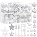 Shareconn 100PCS Christmas Tree Decorations Ornaments Set, Shatterproof Plast.... Fixed Price $29.98.