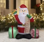 Holiday Time Santa With List Christmas Airblown Inflatable 4 Ft Tall Yard Decor. Fixed Price $34.99.