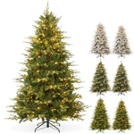 Pre-lit Aspen Fir Artificial Christmas Tree White & Multicolored Lights W/stand. Fixed Price $189.99.