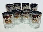 Mcm Queens Luster Silver Fade Set Of 8 Hi- And Low-ball Glasses. Fixed Price $52.99.