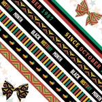 Hying 7 Pcs Black History Month Ribbons For Crafting, Kwanzaa Themed Style 1. Fixed Price $13.35.
