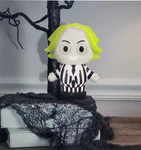 Gemmy Beetlejuice Emoteglow Talking Animated Halloween Decor 6.3" Tall New. Fixed Price $21.99.