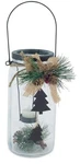 Melrose 9.75" Country Cabin Glass Jar Tree Christmas Tea Light Candle Holder. Fixed Price $27.71.