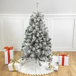 Northlight 4.5' Flocked Madison Pine Artificial Christmas Tree, Unlit. Fixed Price $90.49.