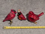 Red Cardinal Blown Glass Bird Christmas Ornaments Lot Of 3 (2 Clip-on) Owc Read. Fixed Price $14.99.