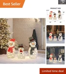 Waterproof Christmas Snowman Family Perfect For Yard & Indoor Display. Fixed Price $64.79.