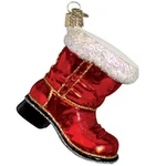 Old World Christmas 32060 Blown Glass Ornament, Santa's Boot, 4.25 Inches. Fixed Price $19.99.