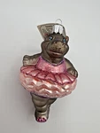 Old World Christmas Twinkle Toes Hippo Tutu Ornament So Cute! With Tag. Fixed Price $13.00.