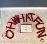 Pottery Barn Kids Oh What Fun Garland Felt Christmas Mantle Decor New Open Box. Fixed Price $19.00.