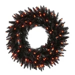 Vickerman 36" Fir Dura-lit Led Artificial Christmas Wreath In Black/orange. Fixed Price $124.35.