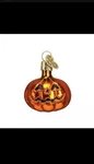 Miniature Halloween Jack Lantern Pumpkin Blown Glass Ornament Owc. Fixed Price $9.50.