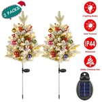 2PACK Solar Christmas Tree Lights Lighted Artificial Outdoor Yard. Fixed Price $43.49.
