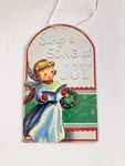 Kurt Adler 4.5" Metal Retro Flat Tag Christmas Ornament "sing Song Joy". Fixed Price $5.25.