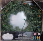 Trim Home 24" Pre-lit Christmas Wreath 35 Led C3 Twinkle/steady Multi-lights. Fixed Price $24.95.