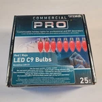 Gemmy Commercial Pro C9 Led Christmas Lights Red 25 Ct E17 Bulbs String New. Fixed Price $26.99.
