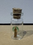 Hand Blown Glass Miniature Palm Tree Bottle Real Corked. Fixed Price $18.00.