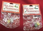 New Lot 2 Packages Darice Xmas Holiday Trimmings Mini Colored Candy Ornaments. Fixed Price $8.95.