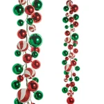 Red, Green Peppermint Ball Garland 48 Inches. Fixed Price $76.49.