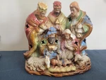 Vintage Kirklands Christmas Potters Garden Ceramic Nativity Night Light Working. Fixed Price $25.00.
