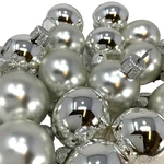 Pinnacle Peak Trading Silver Shiny Matte Polish Glass 30MM Ball Ornaments Set 20. Fixed Price $27.98.
