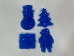 Set Of 4 Silicone Christmas Inlays For Resin. Fixed Price $17.00.