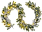 6.2FT Christmas Garland, Snowflake Flocked For Fireplace Mantel, Outd.... Fixed Price $41.09.