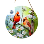 Harooni Spring Summer Cardinal Welcome Door Sign For Front 12"L X 12"W, Pink. Fixed Price $12.23.
