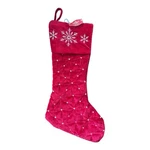 Holiday Time Red Velvet Christmas Stocking With Snow Flakes & Sequins 19. Fixed Price $19.99.
