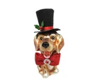 79-80747 December Diamonds Glass Top Hat Labrador Retriever Dog Ornament. Fixed Price $19.99.