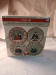 Cat Lovers! Oneida Stoneware Holiday Salad/dessert Plates Set Of Four. Fixed Price $14.17.