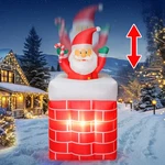 Omdekor 6 Ft Inflatables Santa Claus The Chimney Up And Down, Christmas Blow. Fixed Price $61.93.