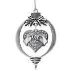 Inspired Silver - 2016 Christmas Ornament Pave Heart Charm. Fixed Price $24.99.