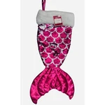 Holiday Time Reversible Pink Silver Sequin Mermaid's Tail Christmas Stocking 21". Fixed Price $19.99.