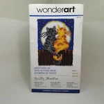 Wonderart Latch Hook Kit 15"X20"-MOONLIGHT Meow Has Been Started. Fixed Price $8.95.