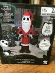 Jack Skellington Santa Airblown Inflatable 4 Ft Nightmare Before Christmas Gemmy. Fixed Price $66.90.