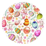 Easter Eggs Bunny Tree Skirt Xmas Mat Christmas Ornaments Decoratio.... Fixed Price $22.86.